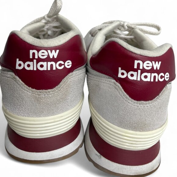 New Balance 574 Men's Size 12 Red Gray White ML574TE2 Sneakers Running Shoes - Picture 11 of 14